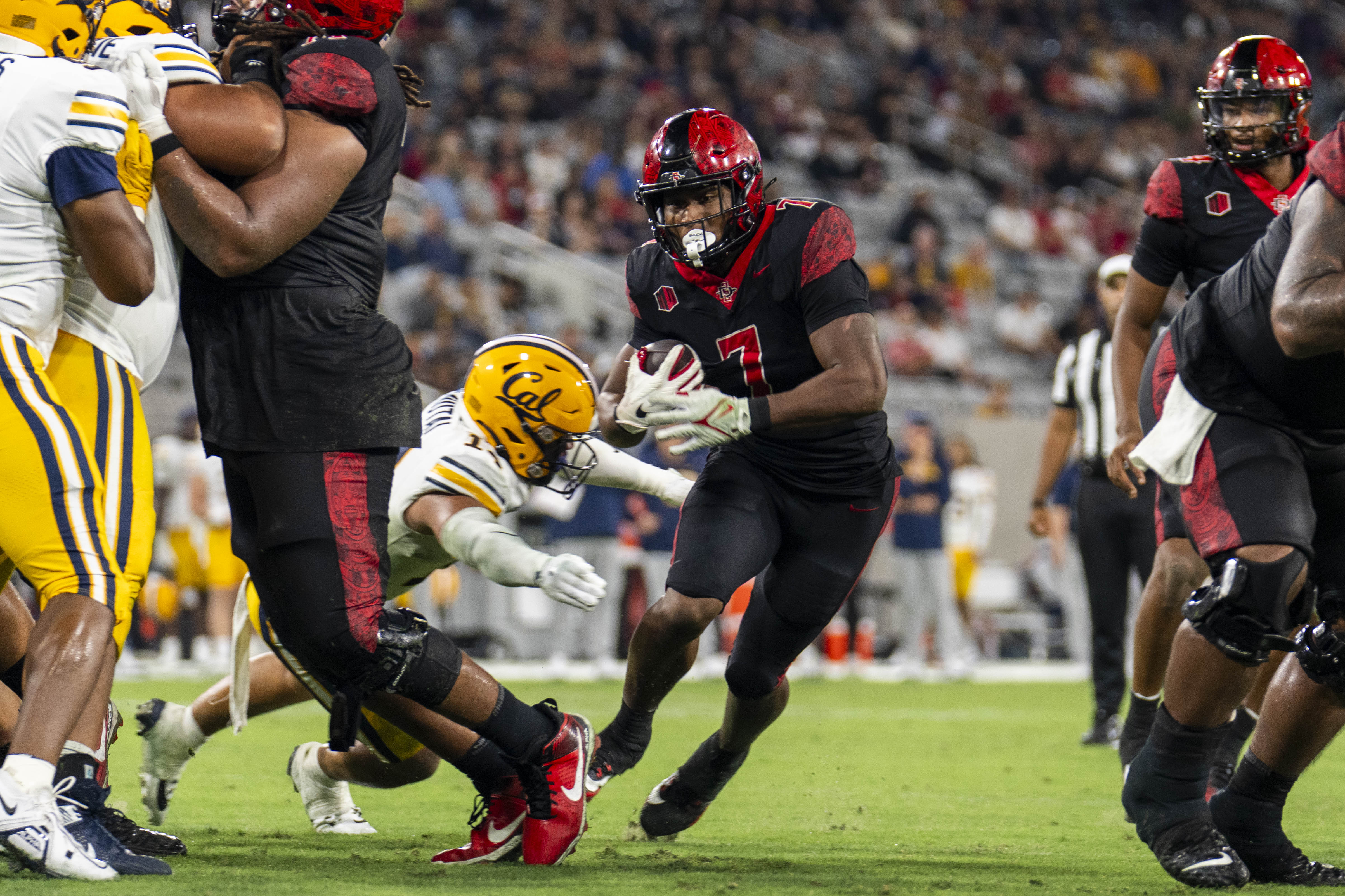 Aztec Football Game TST Images: Aztecs defeat Golden Bears, 34-0, at Snapdragon Stadium