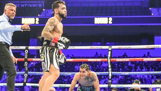 Collazo overwhelms late replacement Valdez, scores three knockdowns in second-round KO taken at Frontwave Arena (Boxing)