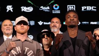 Canelo and Mbilli have their final say in Riyadh as fight week moves ahead taken in Riyadh (Boxing). Photo by Eye of the Tiger Boxing/Top Rank