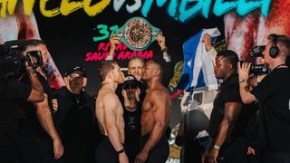 Canelo and Mbilli make weight as the Riyadh fight stays on for Saturday taken in Riyadh (Boxing). Photo by Riyadh Season