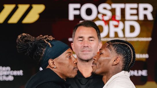Foster defends WBC super featherweight title against Ford in Houston taken at Fertitta Center (Boxing). Photo by Matchroom Boxing