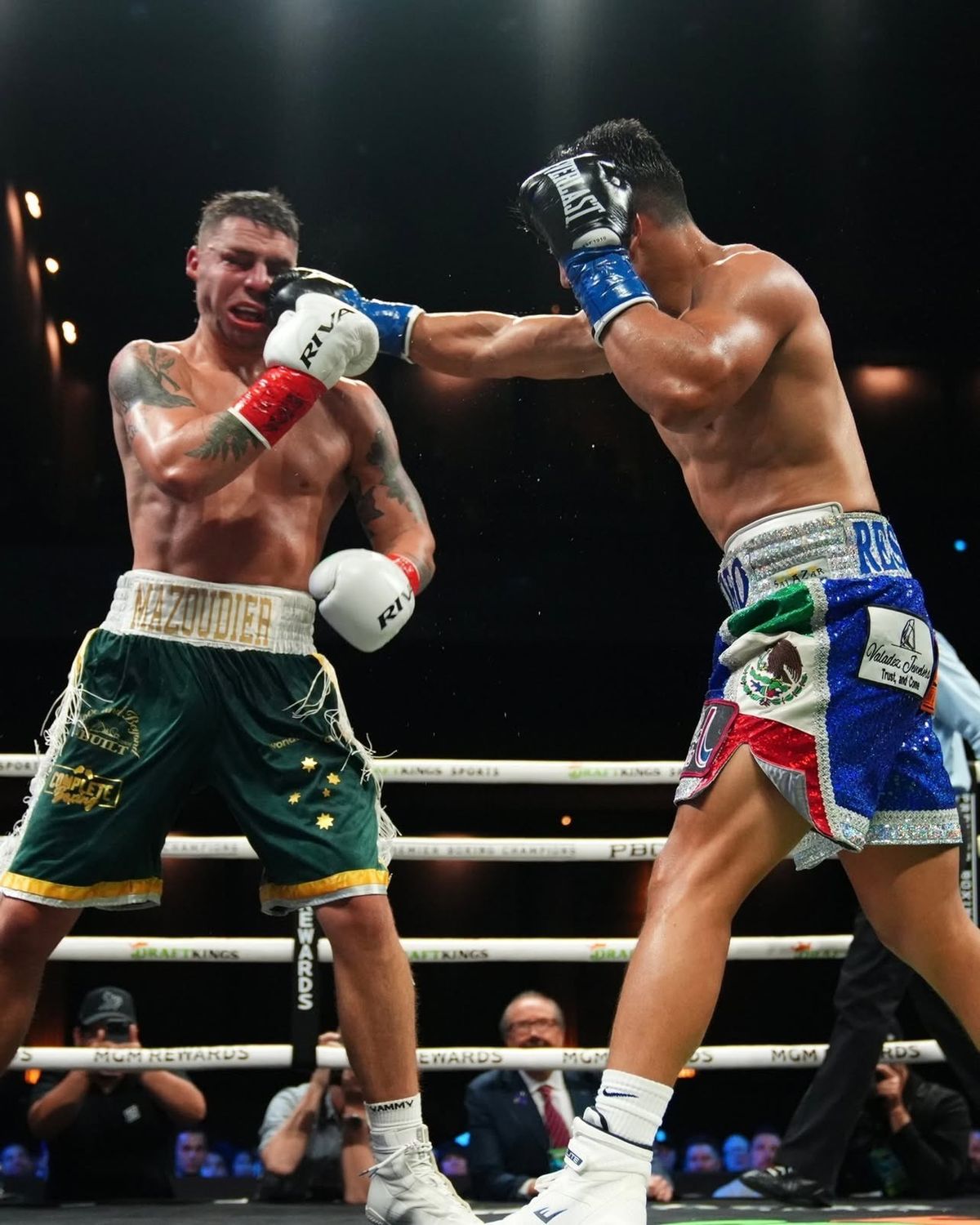 Armando Reséndiz lands a right hand on Koen Mazoudier during their 10-round super middleweight bout on Saturday. Armando Reséndiz lands a right hand on Koen Mazoudier during their 10-round super middleweight bout on Saturday.