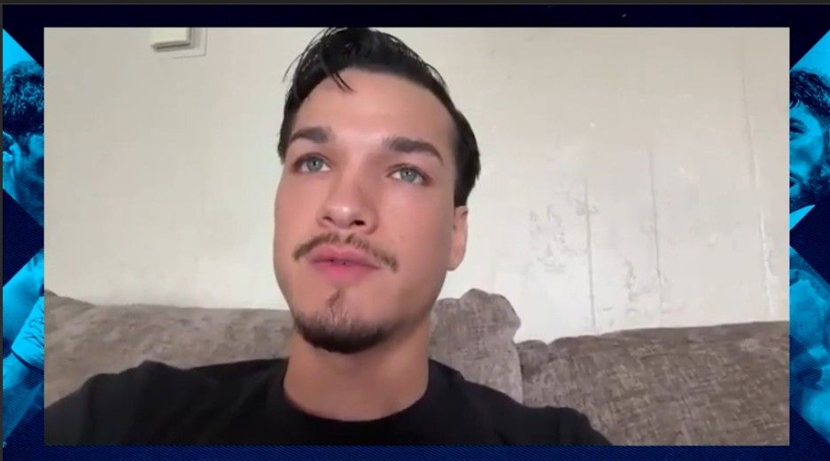 Brandon Figueroa speaks with media Thursday as he prepares to defend his featherweight title against Tomoki Kameda on Oct. 17. Brandon Figueroa speaks with media Thursday as he prepares to defend his featherweight title against Tomoki Kameda on Oct. 17.