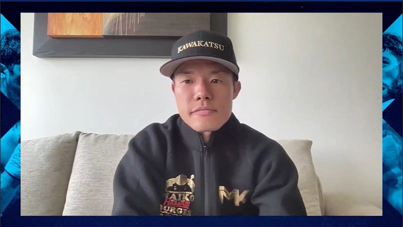 Tomoki Kameda on Thursday's call, looking to reclaim world champion status against Figueroa on Oct. 17. Tomoki Kameda on Thursday's call, looking to reclaim world champion status against Figueroa on Oct. 17.
