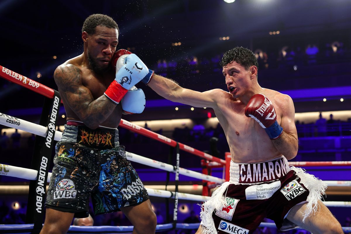 William Zepeda lands a stiff right jab to the side of the head of Lamont Roach Jr. William Zepeda lands a stiff right jab to the side of the head of Lamont Roach Jr.