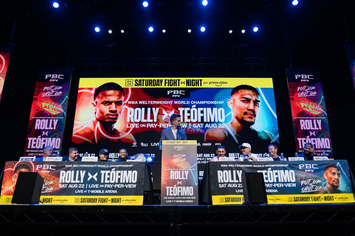 Chris Mannix hosts Thursday's press conference announcing the August 22 WBA welterweight world championship fight between Rolly Romero and Teofimo Lopez at T-Mobile Arena in Las Vegas.