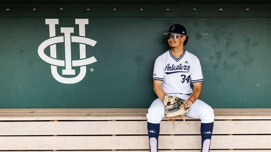 Colin Yeaman poses for a photo at Cicerone Field at Anteater Ballpark on May 7, 2025 in Irvine, California. Colin Yeaman poses for a photo at Cicerone Field at Anteater Ballpark on May 7, 2025 in Irvine, California.