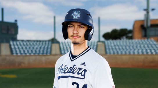 Colin Yeaman poses for a photo at Cicerone Field at Anteater Ballpark on May 7, 2025 in Irvine, California. Colin Yeaman poses for a photo at Cicerone Field at Anteater Ballpark on May 7, 2025 in Irvine, California.