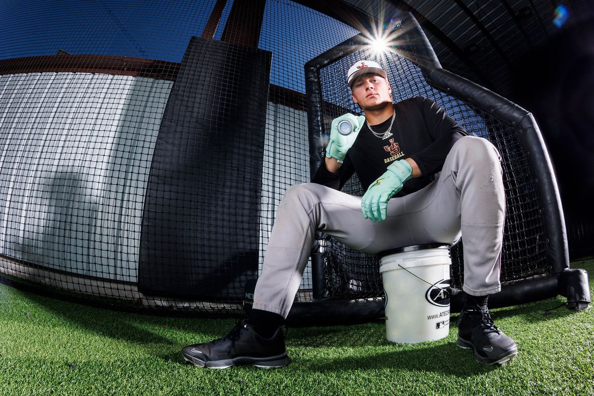 Blake Bowen #18 of JSerra Catholic High School poses for a portrait at JSerra Catholic High School on March 26, 2026 in San Juan Capistrano, California. Blake Bowen #18 of JSerra Catholic High School poses for a portrait at JSerra Catholic High School on March 26, 2026 in San Juan Capistrano, California.