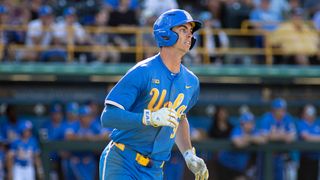 Three Bruins homer in 5-3 UCLA victory over Sacramento State taken at Jackie Robinson Stadium (UCLA). Photo by Justin Mendez-The Sporting Tribune
