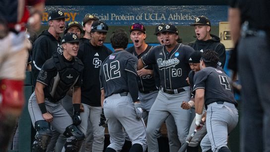 TST Images: CalPoly defeats Saint Mary's College, 5-2, at Jackie Robinson Stadium taken at Jackie Robinson Stadium (Cal Poly Mustangs). Photo by Edwin So - The Sporting Tribune