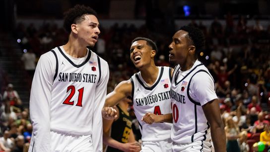 San Diego State advances to Mountain West semifinals with win over Colorado State taken Thomas & Mack Center (San Diego State Aztecs). Photo by DJ Cabanlong - The Sporting Tribune 