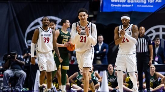 TST Images: San Diego State defeats Colorado State, 71-62, in Las Vegas  taken at Thomas & Mack Center (San Diego State Aztecs). Photo by DJ Cabanlong - The Sporting Tribune 