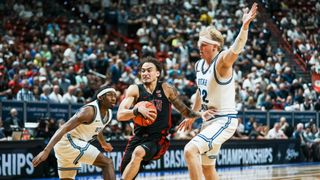 TST Images: UNLV defeated by Utah State, 80-60, at Thomas & Mack Center taken at Thomas and Mack Center (UNLV). Photo by Kalin Sipes - The Sporting Tribune