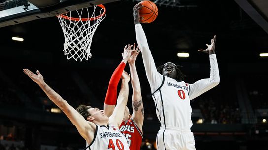 TST Images: San Diego State defeats New Mexico 64-62, at Thomas & Mack Center taken at Thomas and Mack Center (San Diego State). Photo by Kalin Sipes - The Sporting Tribune