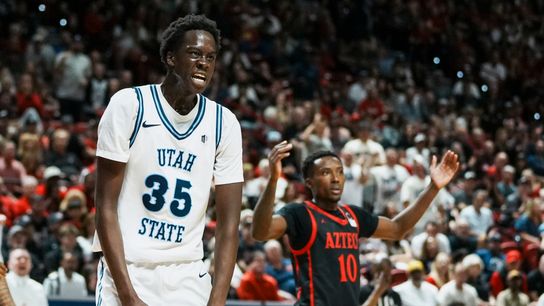 San Diego State's Mountain West chapter ends with title game loss to Utah State taken Thomas & Mack Center (San Diego State). Photo by Kalin Sipes - The Sporting Tribune