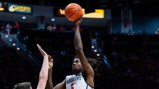 Aztecs put hammer down as Dixon-Waters, Compton power win over Rams taken at Viejas Arena (San Diego State Aztecs). Photo by Brandon Pollard - The Sporting Tribune