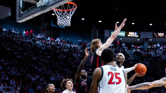 TST Images: San Diego State defeats UNLV, 89-86, at Viejas Arena taken at Viejas Arena (San Diego State Aztecs). Photo by Brandon Pollard - The Sporting Tribune