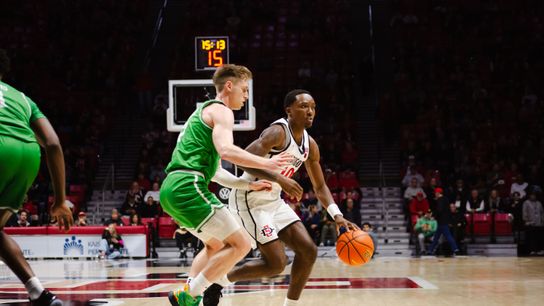 Strong depth leads the way as Aztec bench picks up starters to power past Utah Valley taken at VIejas Areana (San Diego State Aztecs)