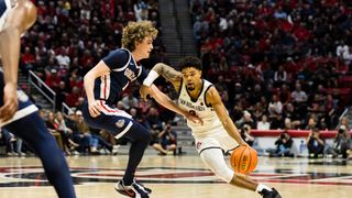 Early cold spell puts Aztecs behind, No. 3 Gonzaga rides experience to win taken at Viejas Arena (San Diego State Aztecs). Photo by Derrick Tuskan - SDSU Athletics