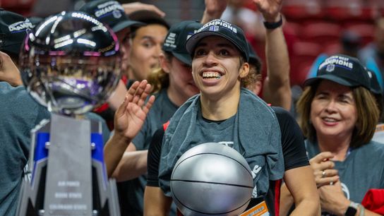 SDSU tops Wyoming in triple overtime to win Mountain West Championship taken at Thomas & Mack Center (San Diego State Aztecs)