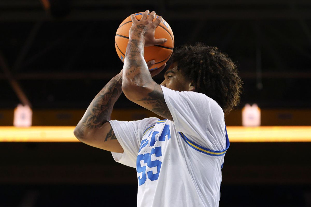 Guard Skyy Clark #55 of the UCLA Bruins shoots a jump shot during an NCAA basketball game against the Eastern Washington Eagles, Monday November 3, 2025 in Los Angeles, Calif. Guard Skyy Clark #55 of the UCLA Bruins shoots a jump shot during an NCAA basketball game against the Eastern Washington Eagles, Monday November 3, 2025 in Los Angeles, Calif.