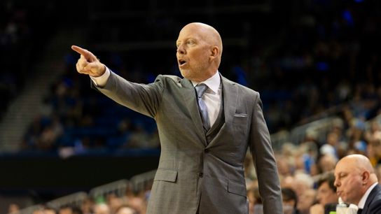 ‘We’re not coaching Little League’: Mick Cronin, Dan Hurley await another sideline dance taken at Xfinity Mobile Arena (UCLA). Photo by Nico Alba - The Sporting Tribune