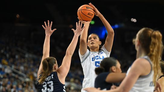 First half stutter turns into second half stomping in No. 1 UCLA's win over No. 16 Cal Baptist  taken at Pauley Pavilion (UCLA). Photo by Edwin So - The Sporting Tribune