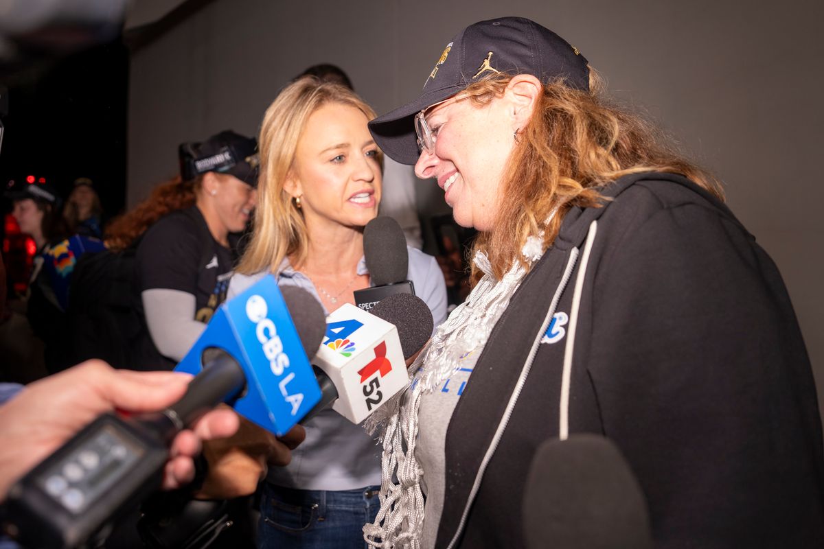 UCLA head coach Cori Close responds to media after winning the NCAA women's basketball National Championship on April 5th, 2026 at UCLA Campus in Los Angeles, CA. UCLA head coach Cori Close responds to media after winning the NCAA women's basketball National Championship on April 5th, 2026 at UCLA Campus in Los Angeles, CA.