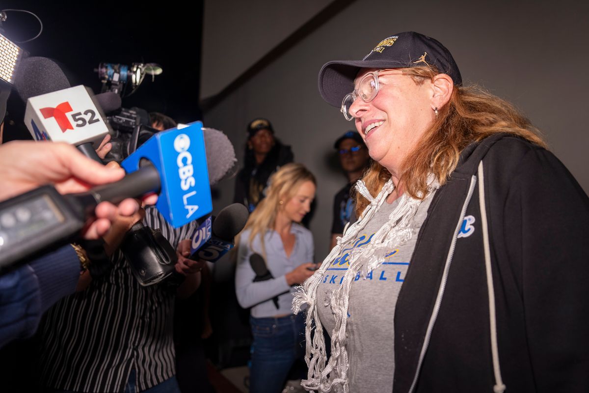 UCLA head coach Cori Close responds to media after winning the NCAA women's basketball National Championship on April 5th, 2026 at UCLA Campus in Los Angeles, CA. UCLA head coach Cori Close responds to media after winning the NCAA women's basketball National Championship on April 5th, 2026 at UCLA Campus in Los Angeles, CA.