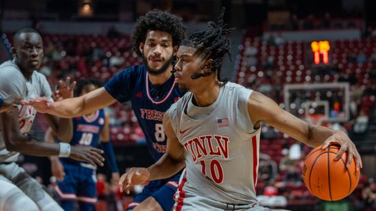 UNLV survives late drought to escape Fresno State taken at Save Mart Center (UNLV)