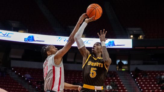 UNLV's comeback falls short in heartbreaking loss to Wyoming taken at Thomas & Mack Center (UNLV)