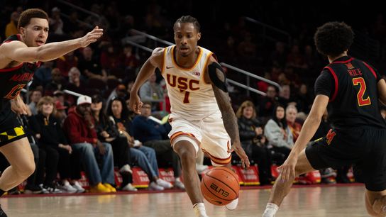 USC pulls away in second half to defeat Maryland 88-71 at Galen Center taken at Galen Center  (USC Trojans)