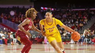 JuJu Watkins and USC women’s play 'lights out' in 58-point win taken at Galen Center (USC). Photo by Darwin Walker - The Sporting Tribune