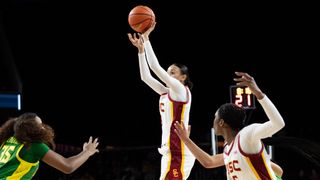 TST Images: Oregon defeats USC, 71-66, at Galen Center taken at Galen Center (Big Ten Conference). Photo by Robert Talamantes - The Sporting Tribune 