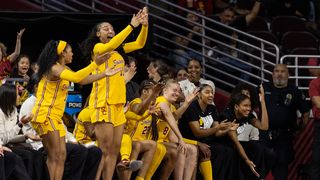 USC keeps rolling with Big Ten win over Rutgers taken at Galen Center (USC). Photo by Amber Rodriguez - The Sporting Tribune