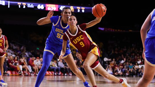 No. 2 UCLA rolls past USC to close regular season taken at Galen Center (USC Trojans). Photo by Paige Creason - The Sporting Tribune
