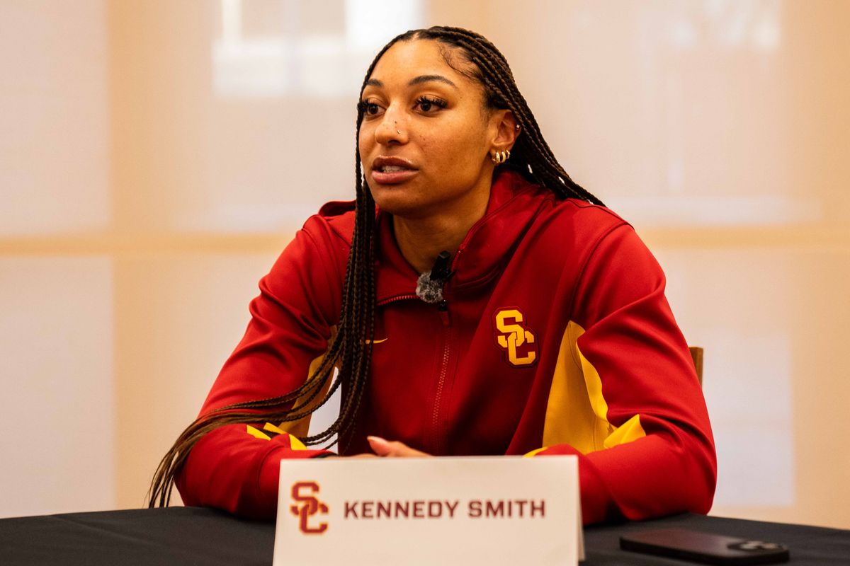 USC forward Kennedy Smith (11) during media day, on Thursday, October 15th, 2026 in Los Angeles, California USC forward Kennedy Smith (11) during media day, on Thursday, October 15th, 2026 in Los Angeles, California