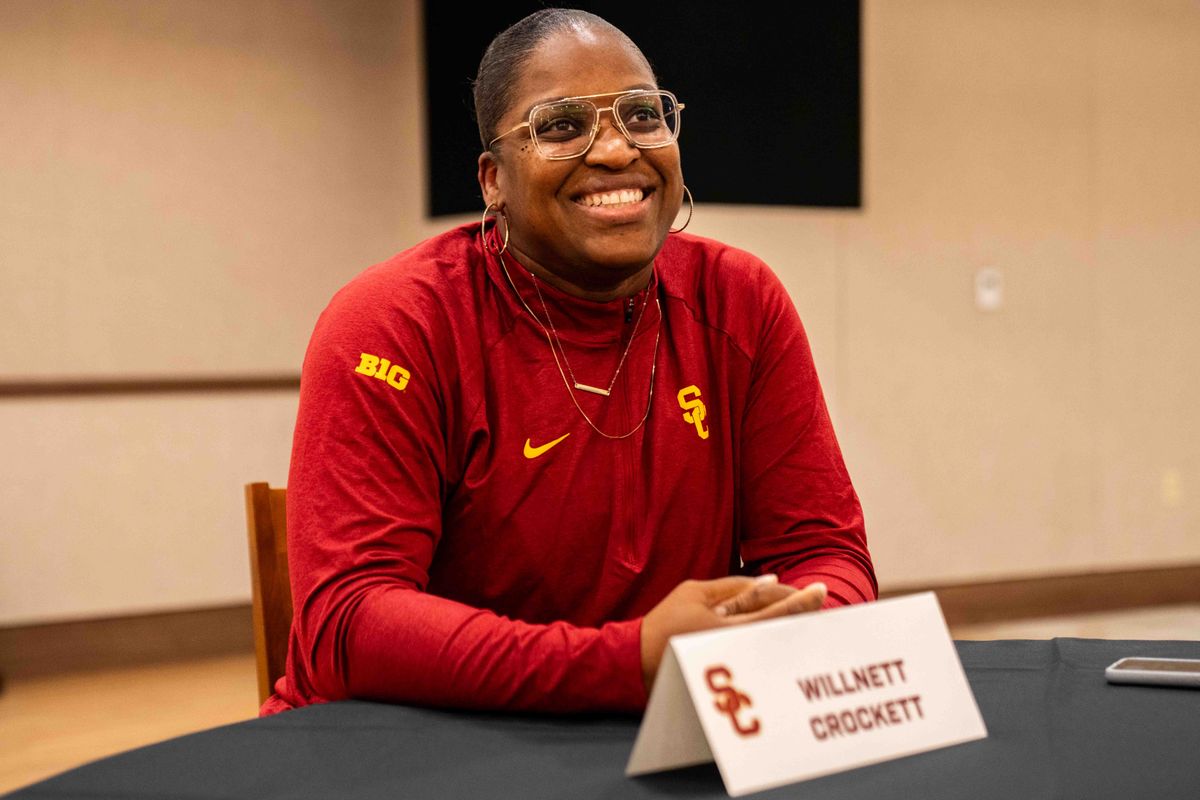 USC Assistant Coach Willnett Crockett during media day, on Thursday, October 15th, 2026 in Los Angeles, California USC Assistant Coach Willnett Crockett during media day, on Thursday, October 15th, 2026 in Los Angeles, California