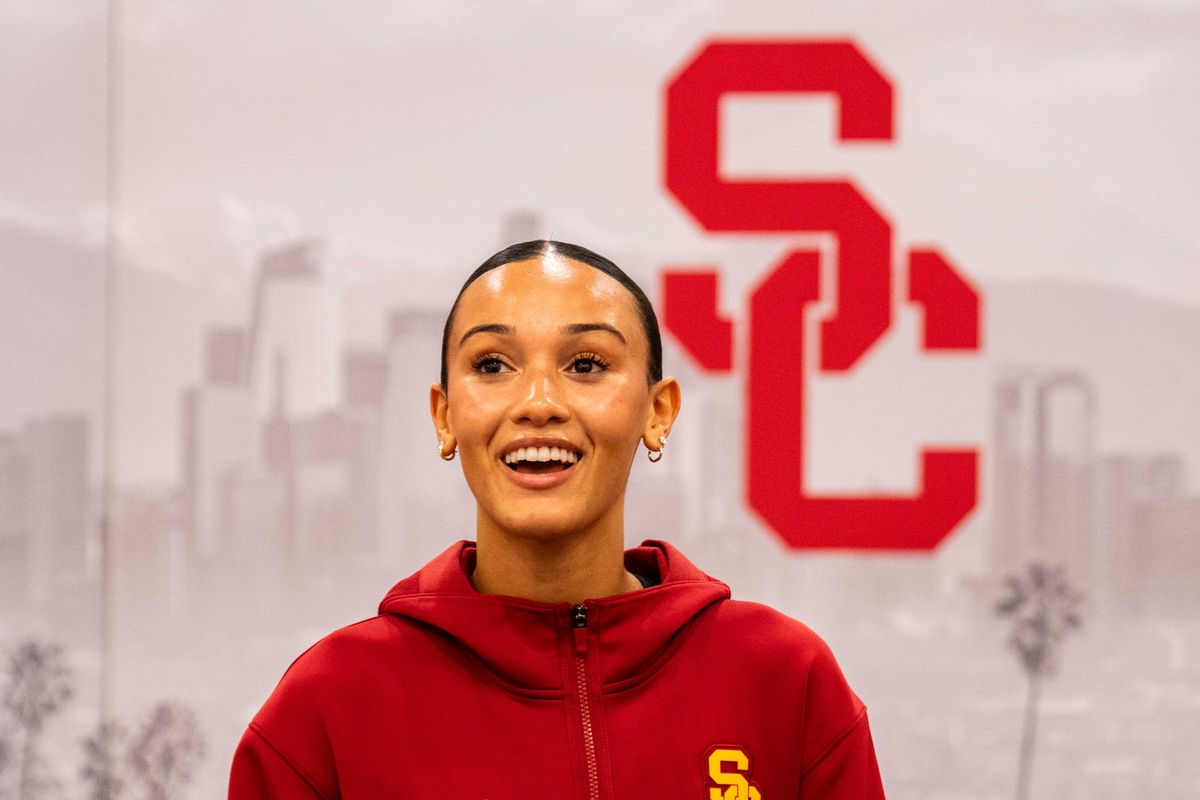 USC guard Jazzy Davidson (9) during media day, on Thursday, October 15th, 2026 in Los Angeles, California USC guard Jazzy Davidson (9) during media day, on Thursday, October 15th, 2026 in Los Angeles, California