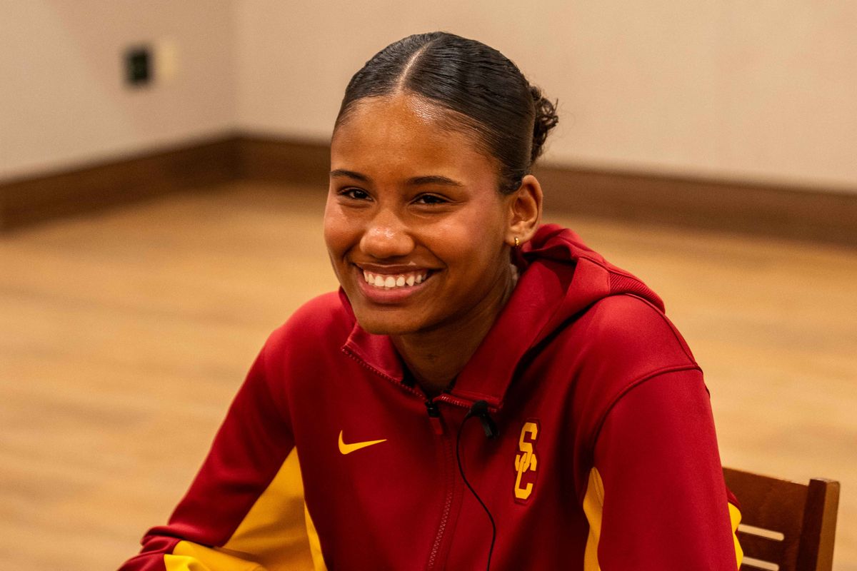 USC forward Sitaya Fagan (1) during media day, on Thursday, October 15th, 2026 in Los Angeles, California USC forward Sitaya Fagan (1) during media day, on Thursday, October 15th, 2026 in Los Angeles, California