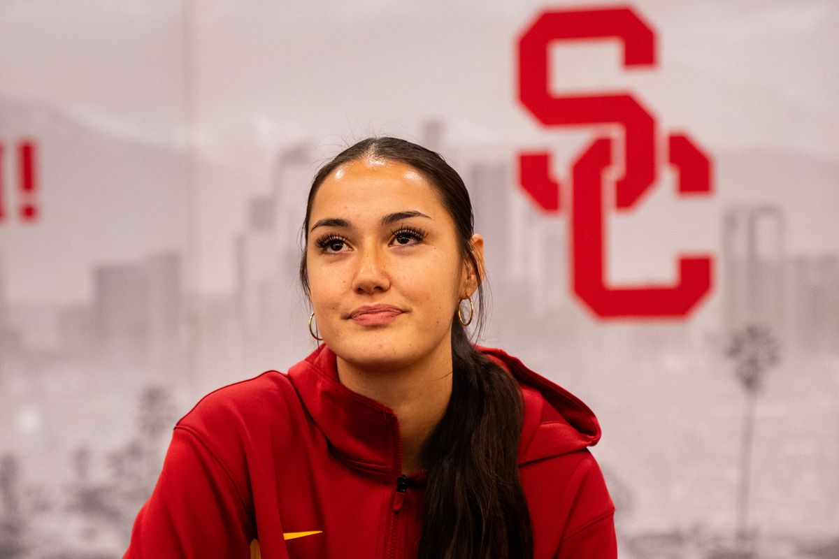 USC center Pania Davis (3) during media day, on Thursday, October 15th, 2026 in Los Angeles, California USC center Pania Davis (3) during media day, on Thursday, October 15th, 2026 in Los Angeles, California