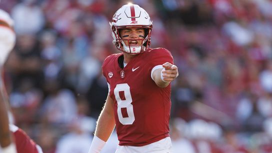 Clash of California quarterbacks ends in blowout of Stanford taken at Stanford Stadium (Stanford). Photo by Ric Tapia - The Sporting Tribune