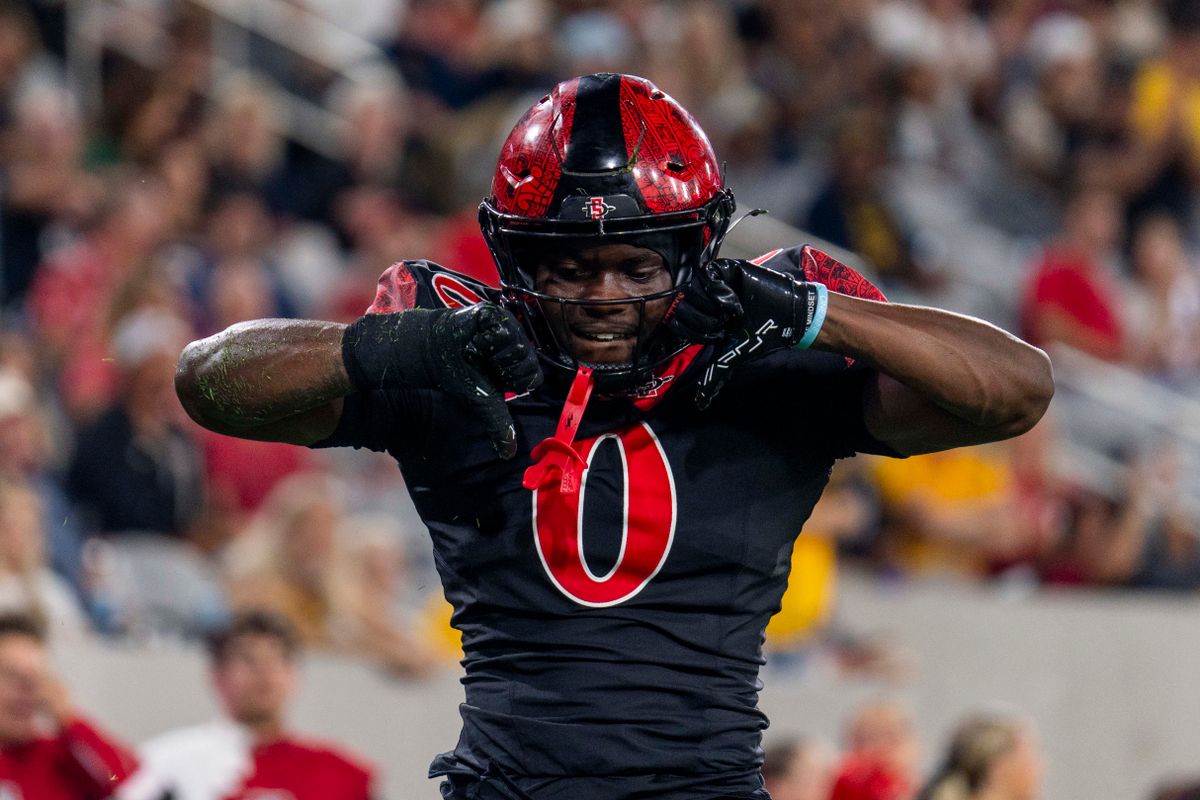 San Diego State Aztecs CB Eric Butler (6) celebrates the pass breakup during an NCAA football game against the California Golden Bears, Saturday September 20th, 2025 in San Diego, California. San Diego State Aztecs CB Eric Butler (6) celebrates the pass breakup during an NCAA football game against the California Golden Bears, Saturday September 20th, 2025 in San Diego, California.