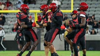 Aztecs finish undefeated at home, hammering Spartans taken at Snapdragon Stadium  (San Diego State Aztecs). Photo by Brandon Pollard - The Sporting Tribune