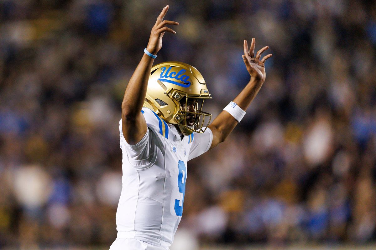 Nico Iamaleava #9 of the UCLA Bruins celebrates during the game against Cal Golden Bears at California Memorial Stadium on September 5, 2026 in Berkeley, California. Nico Iamaleava #9 of the UCLA Bruins celebrates during the game against Cal Golden Bears at California Memorial Stadium on September 5, 2026 in Berkeley, California.