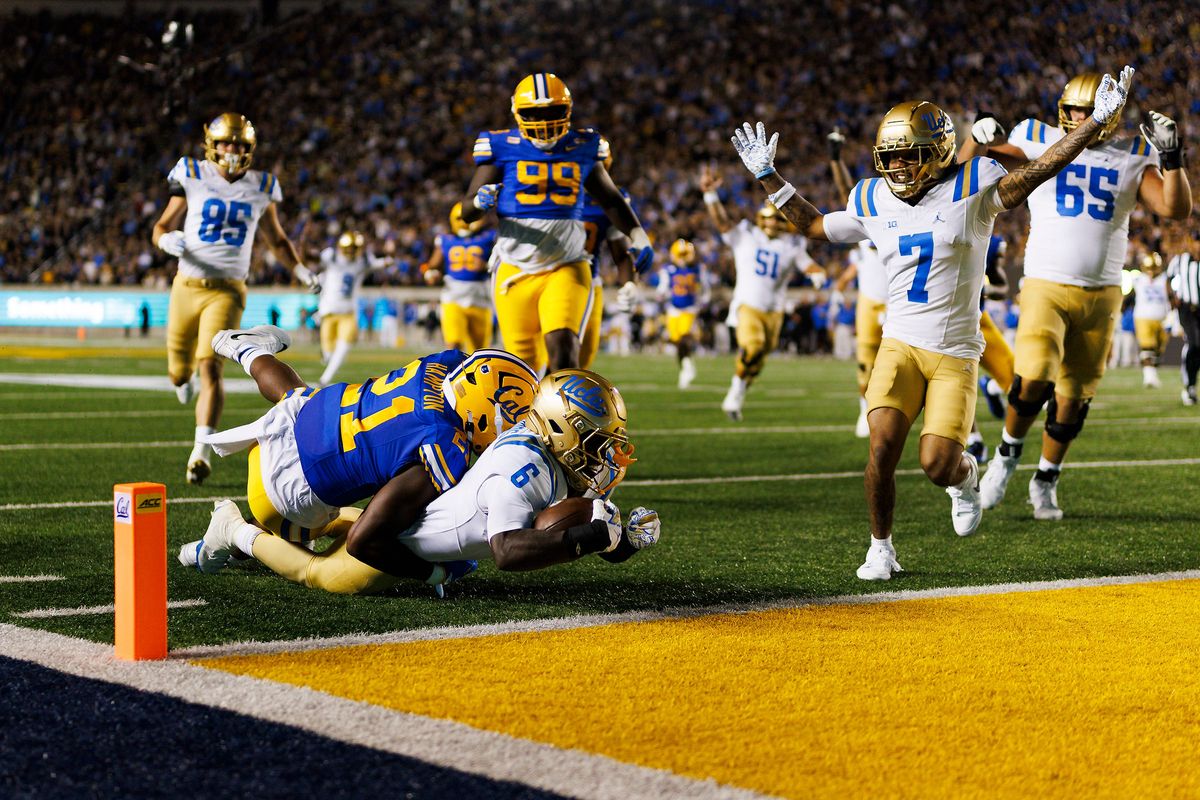 Anthony Woods #6 of the UCLA Bruins scores a touchdown during the game against Cal Golden Bears at California Memorial Stadium on September 5, 2026 in Berkeley, California. (Photo by Ric Tapia/Getty Images) Anthony Woods #6 of the UCLA Bruins scores a touchdown during the game against Cal Golden Bears at California Memorial Stadium on September 5, 2026 in Berkeley, California. (Photo by Ric Tapia/Getty Images)
