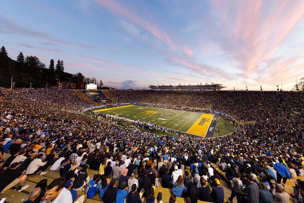 A general view of the stadium during the game between UCLA Bruins and Cal Golden Bears at California Memorial Stadium on September 5, 2026 in Berkeley, California. A general view of the stadium during the game between UCLA Bruins and Cal Golden Bears at California Memorial Stadium on September 5, 2026 in Berkeley, California.