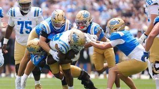 UCLA, Bob Chesney hit the ground running in first day of fall camp taken at UCLA (UCLA). Photo by Darwin Walker - The Sporting Tribune