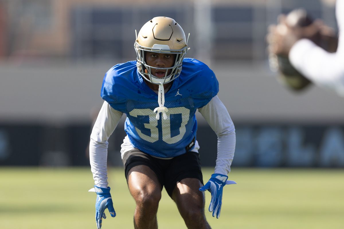 UCLA defensive back Zeke Johnson (30) participates during practice at Wasserman Football Center, Tuesday, Aug. 25, 2026, in Los Angeles. UCLA defensive back Zeke Johnson (30) participates during practice at Wasserman Football Center, Tuesday, Aug. 25, 2026, in Los Angeles.
